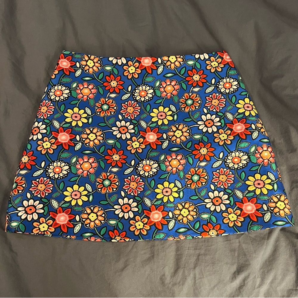 Alice + Olivia Jacquard Floral Mini Skirt